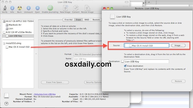 how to burn a mac os 7 iso to a usb